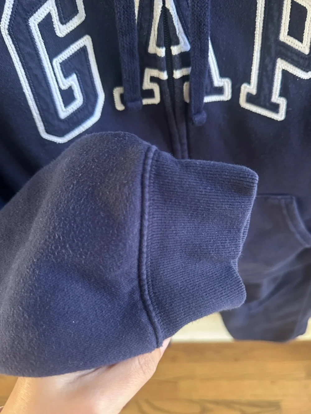 GAP Sweat Set Navy Blue Full-Zip Hoodie & Wide Sweat Pants - Picture 5 of 12